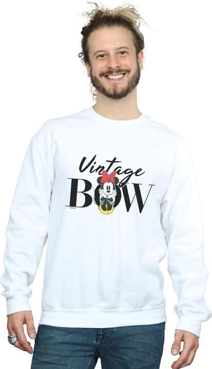 Actual product image Disney Mens Minnie Mouse Vintage Bow Sweatshirt (L)