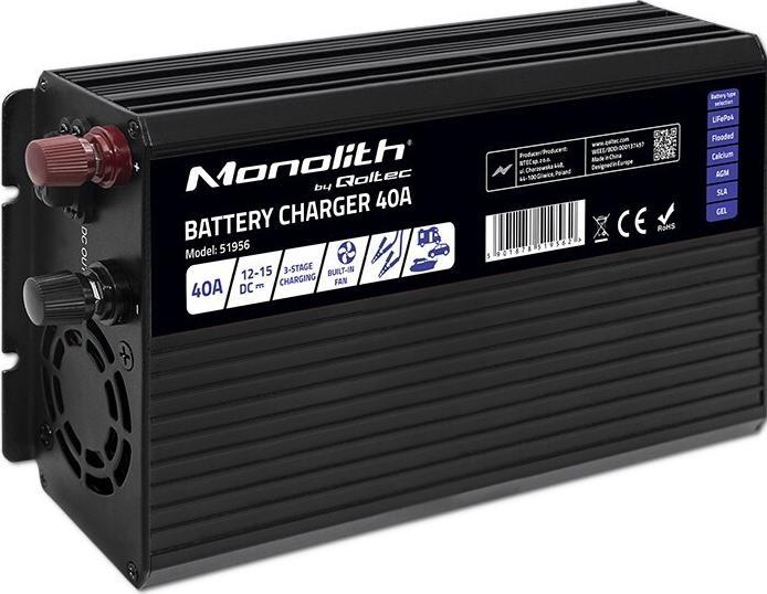 Qoltec ładowarka Do Akumulatorów Lifepo4 Agm Gel Sla | 40a | 12v (12V, 40 A)