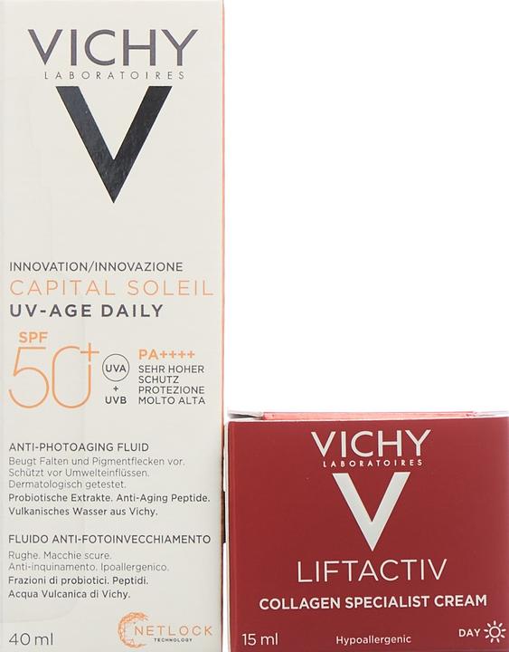 Produktbild Vichy Capital Soleil UV Age + Lift CS15ml gratis 2023 (Sonnencreme Gesicht, SPF 50+, 40 ml, 150 g)