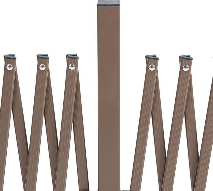 Actual product image Swisshandel24 Barrier fence extendable 52-405cm aluminium brown H103.5cm