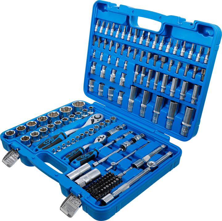 Produktbild BGS Steckschlüssel-Satz Wellenprofil | Antrieb 6,3 mm (1/4") / 12,5 mm (1/2") | 150-tlg.