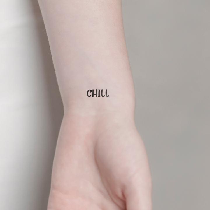 Actual product image minink Temporary tattoo - CHILL