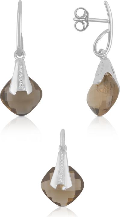 Immagine prodotto Muau Set di gioielli (Argento 925, Argento rodiato bianco)