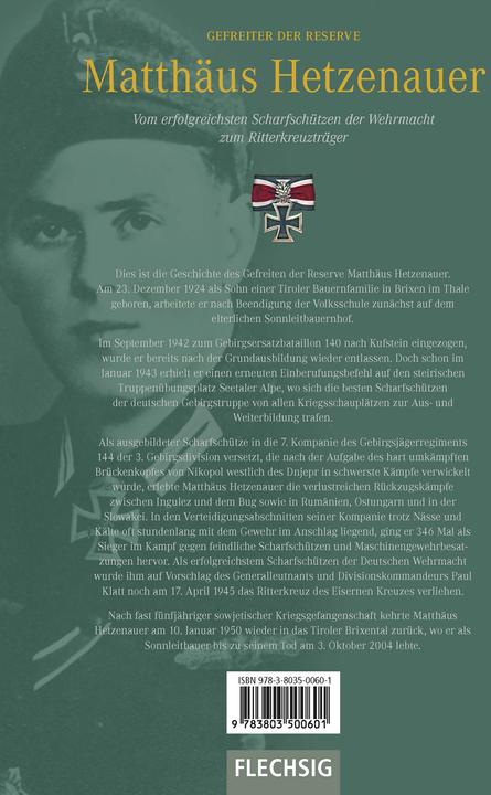 Actual product image Ritterkreuzträger: Gefreiter der Reserve Matthäus Hetzenauer (German, Roland Kaltenegger, 2017)