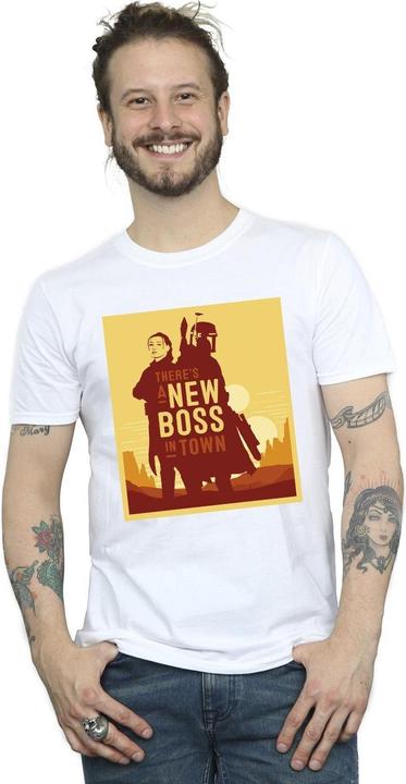 Immagine prodotto Star Wars The Book Of Boba Fett New Boss Sun Silhouette Maglietta Uomo (S)
