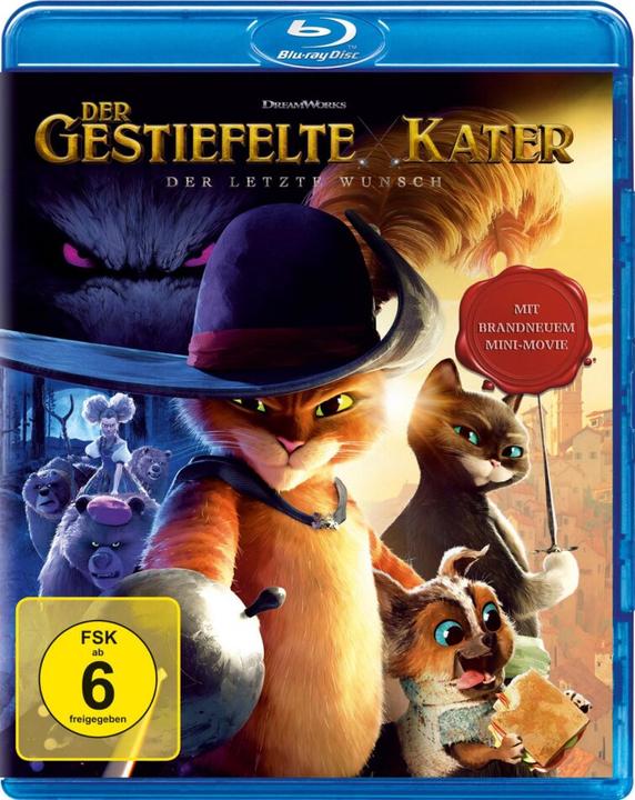 Immagine prodotto Il Gatto con gli stivali: L'ultimo desiderio - Blu Ray (Blu-ray, 2023, Inglese, Italiano, Tedesco, Olandese, Islandese)