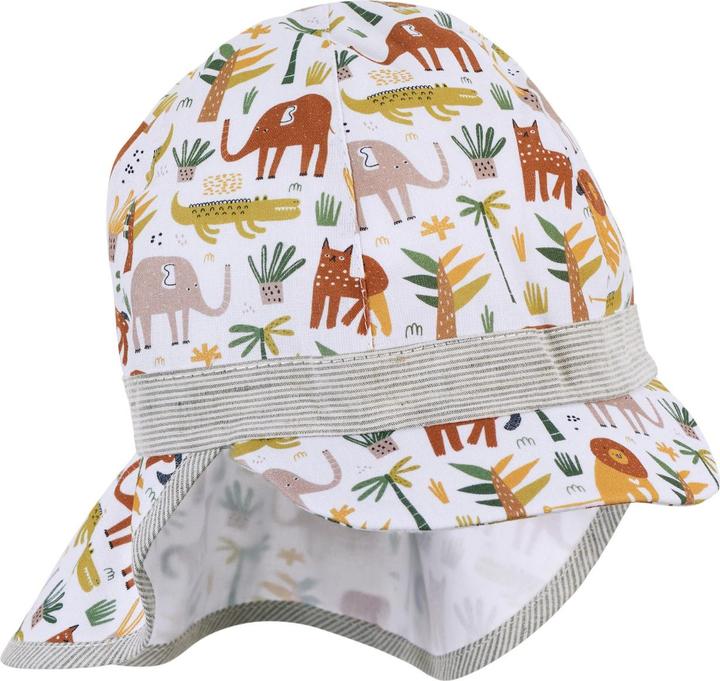 Actual product image Sterntaler Peaked Cap with Neck Guard Safari Animals UV + (49)
