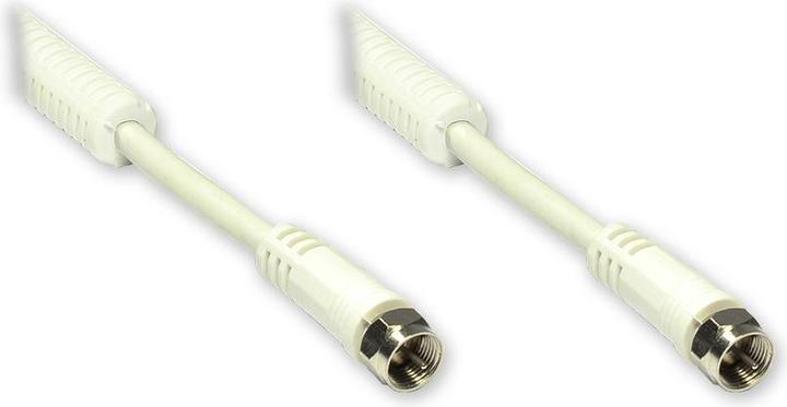 Produktbild Good Connections F-Anschlusskabel F-St. gerade an F-St. gerade mit Ferritkern, 100% geschirmt,2,5m, weiss, ®