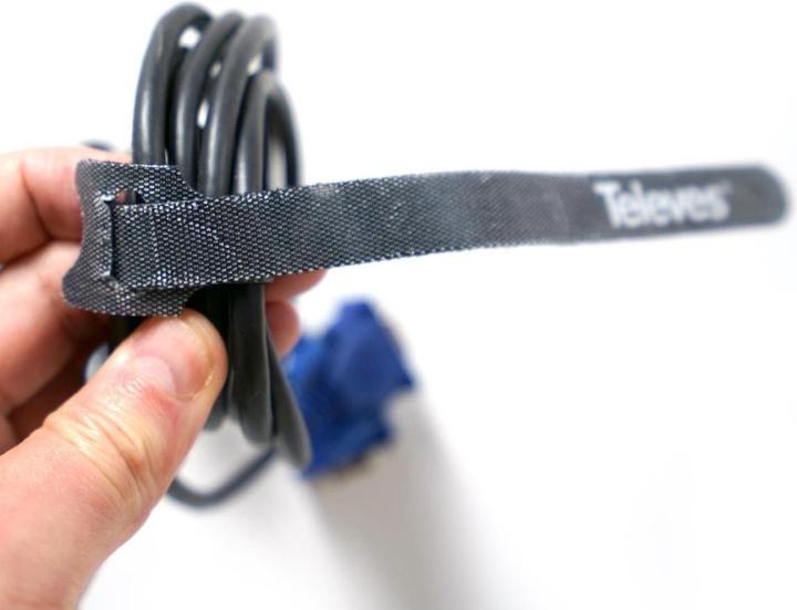Image du produit Televes KBL Bande auto-agrippante en nylon, pack de 10, noir -Logo B15/L250mm (Serre-câbles velcro, 250 mm, 10 pcs)