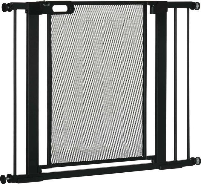 Immagine prodotto Swisshandel24 Cancelletto per animali domestici cancelletto per cani, regolabile da 75 cm a 103 cm, nero