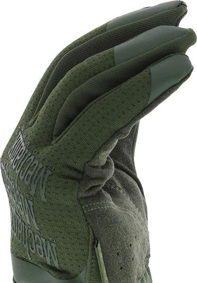Actual product image Mechanix Wear Gloves Mechanix FastFit Olive Drab, green L size. Shirred cuff, synthetic leather, TrekDry (L)