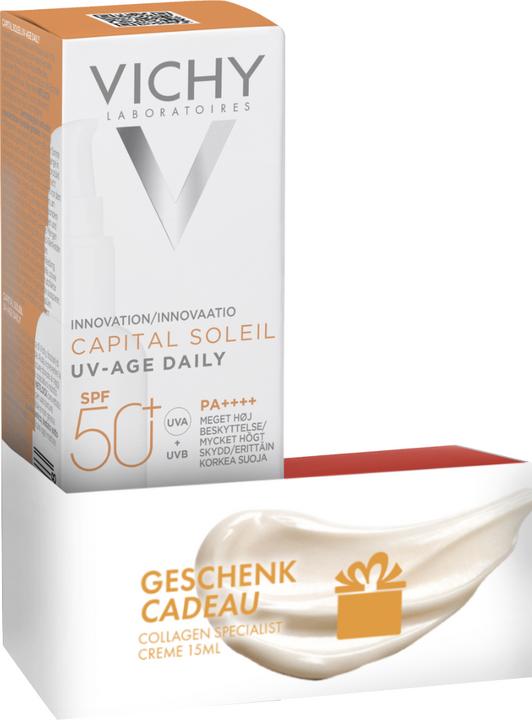 Produktbild Vichy Capital Soleil UV Age + Lift CS15ml gratis 2023 (Sonnencreme Gesicht, SPF 50+, 40 ml, 150 g)
