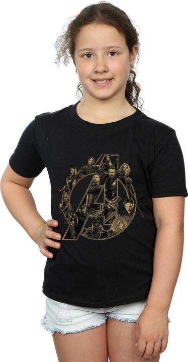 Actual product image Girls Avengers Infinity War Logo Cotton T-Shirt (140, 146)