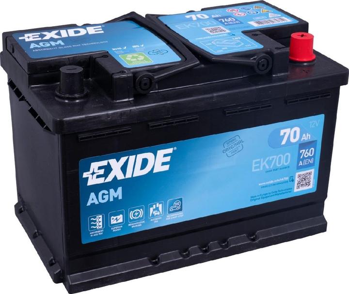 Exide AGM start-stop (12 V, 70 Ah, 760 A)