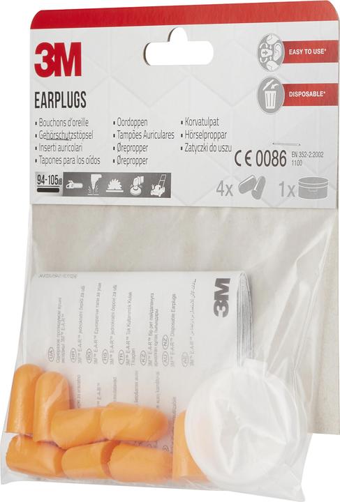 Actual product image 3M Hearing protection plugs, orange (8 x)