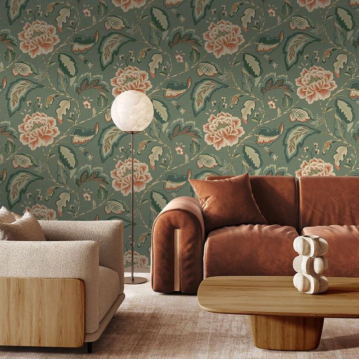 Actual product image Belgravia Maya Floral Trail Vinyl Textured Wallpaper
