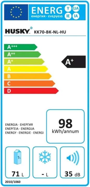 Energie-Label Husky KK70-BK-NL-HU (71 l)