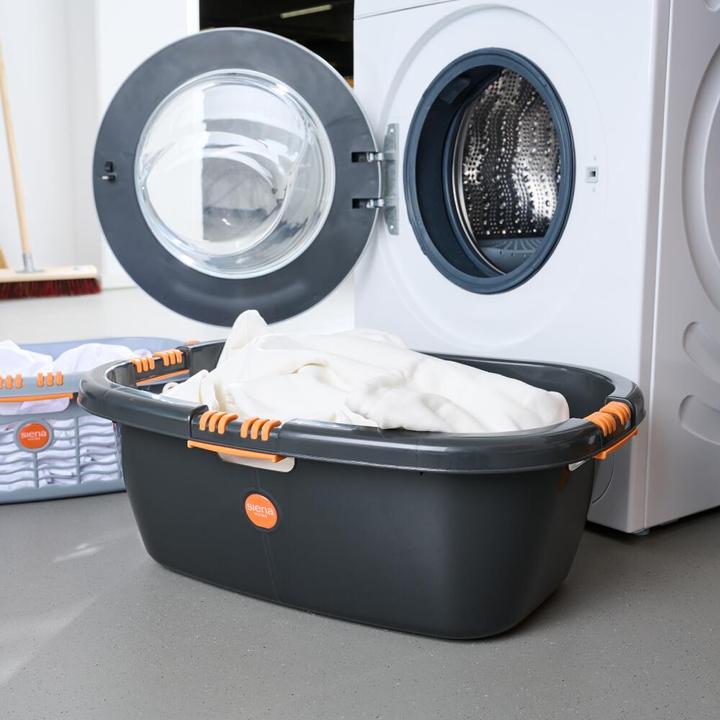 Produktbild Siena Home Wäschewanne "Aversa" 65 cm schwarz mit Softgriff (28 l)