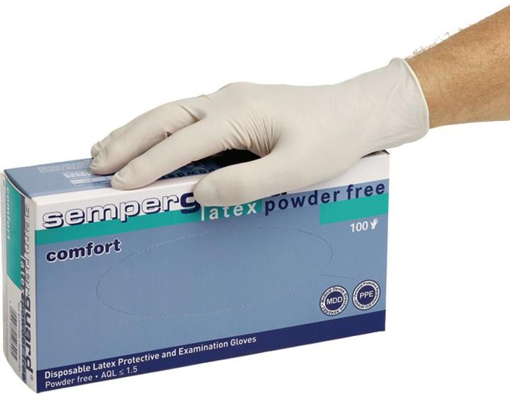 Actual product image Semperguard Disposable natural latex gloves (L)