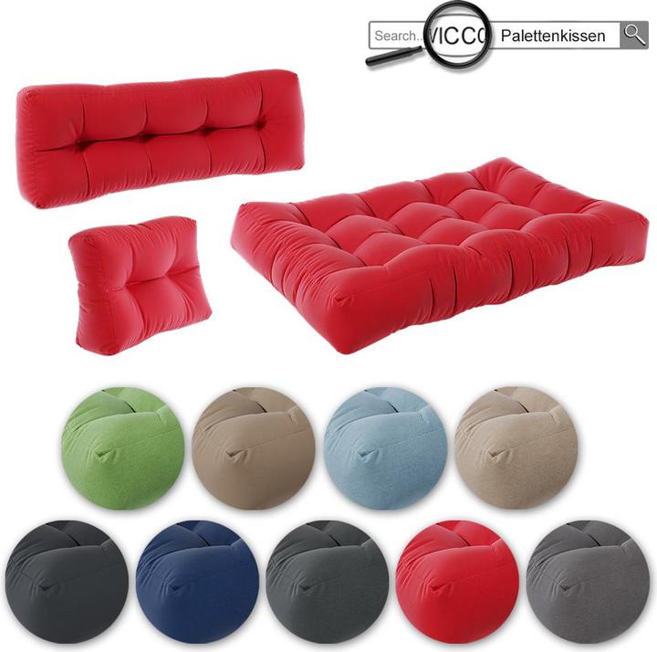 Image du produit Vicco Palettenkissen Flocken (120 x 40 x 20 cm)