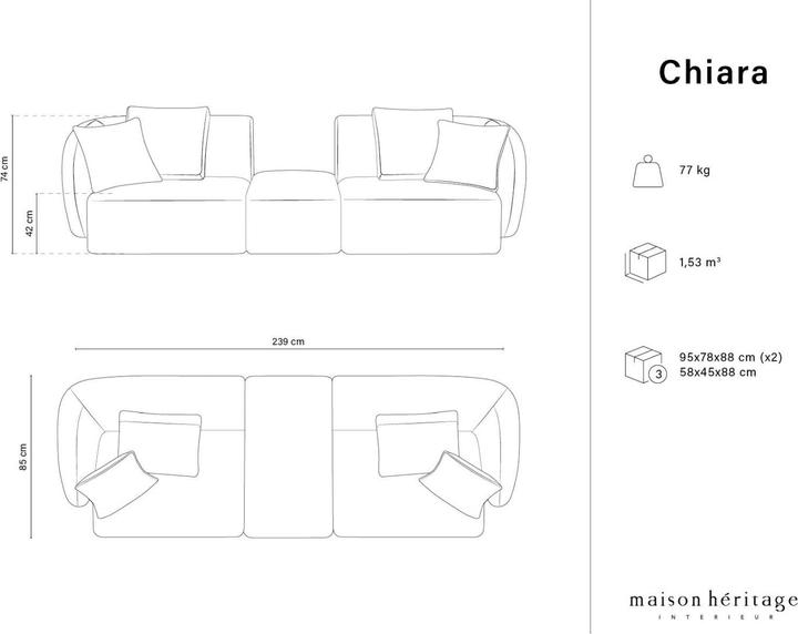 Produktbild Maison Heritage Chiara (4-Sitzer, 2-Sitzer, 3-Sitzer)