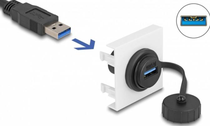 Actual product image Delock Easy 45 Module SuperSpeed USB 5 Gb (0.05 m, USB 3.2 Gen 1)