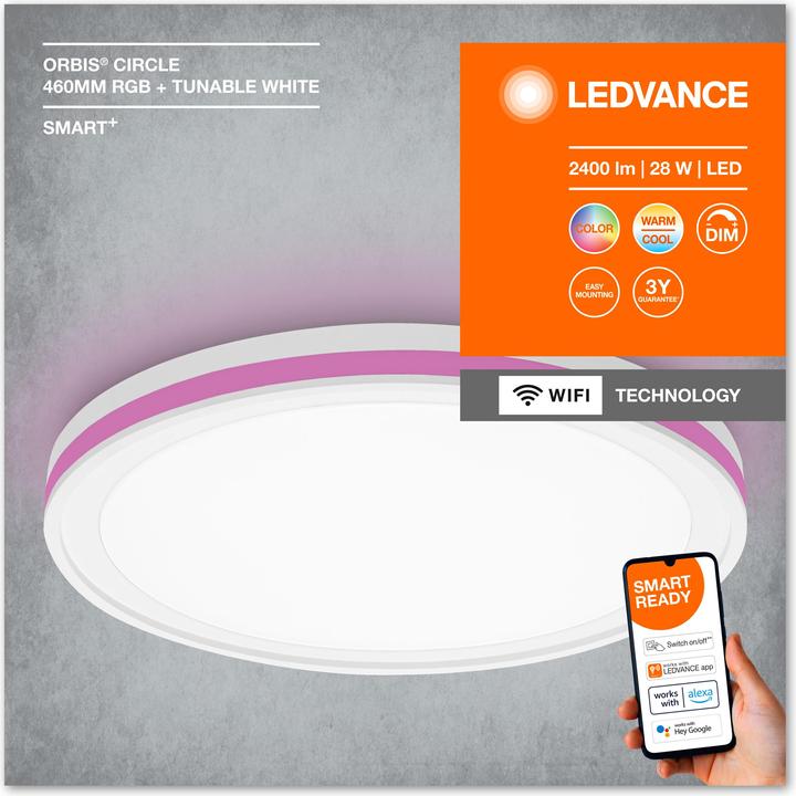 Immagine prodotto Ledvance Smart+ Orbis Circle bianco 46 cm Nero 36W 1500 lum TW+RGB (2400 lm)