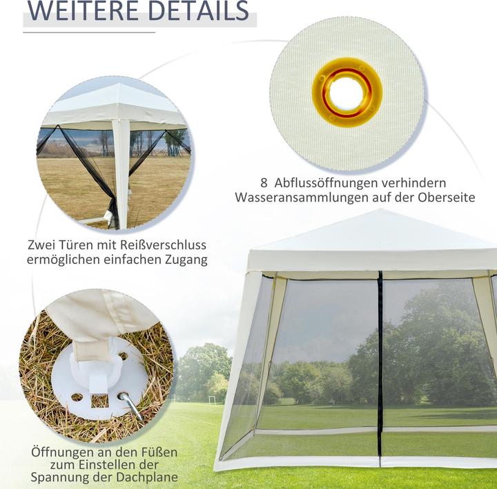 Image du produit Outsunny Pavillon avec moustiquaire (300 cm, 300 cm)