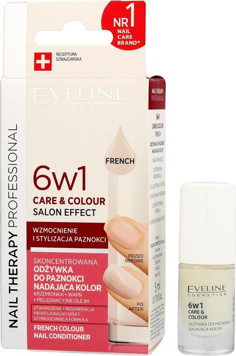 Produktbild Eveline Nail Therapy Care&Colour 6In1 Conditioner To The Claw Coloring French 5Ml (5 ml)