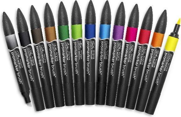Produktbild Winsor & Newton Brush marker 12+1 lebendige Töne (Mehrfarbig, 13 x)