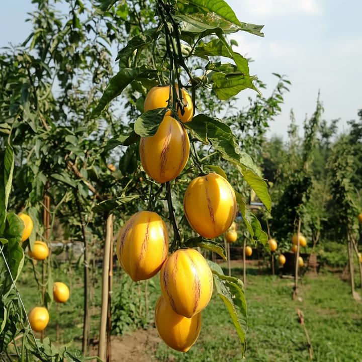 Image du produit Plant in a Box Solanum Muricatum 'Pepino gold' - Lot de 6 poires à melon (25 cm)