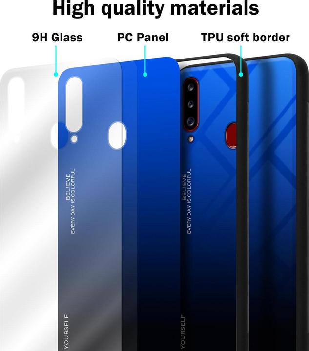 Produktbild Cadorabo TPU 2 Farben Glas Cover (Samsung Galaxy A20s)