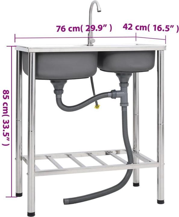 Produktbild VidaXL Caterina (Spülbecken Zubehör, 42 cm, 76 cm)