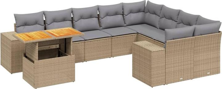 Image du produit VidaXL Ensemble salon de jardin 10 pièces avec coussins