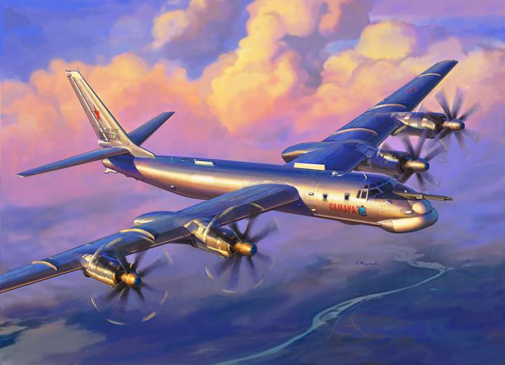 Produktbild Zvezda Tu-95MS Bear 7038 Aircraft Model Kit (1:144 Scale, Detailed Replica)