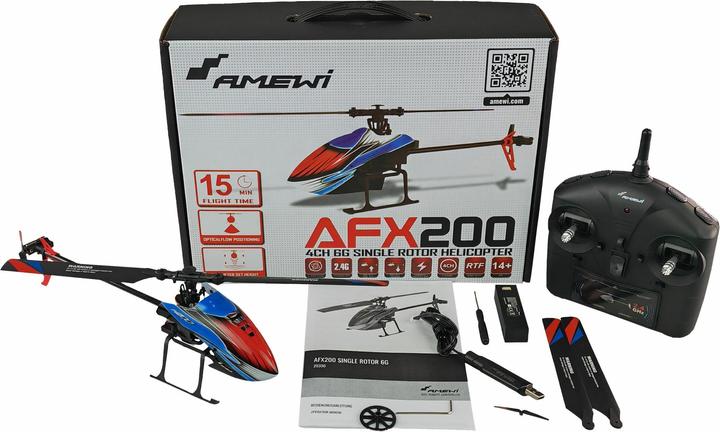 Actual product image Amewi Helicopter AFX200 4-channel, 6G Gyro, RTF