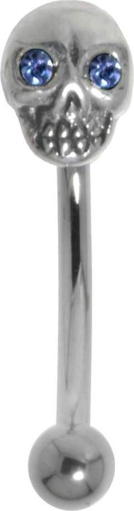 Actual product image Bijouteria Eyebrow Pin (Surgical steel 316L, Crystal, Silver 925)