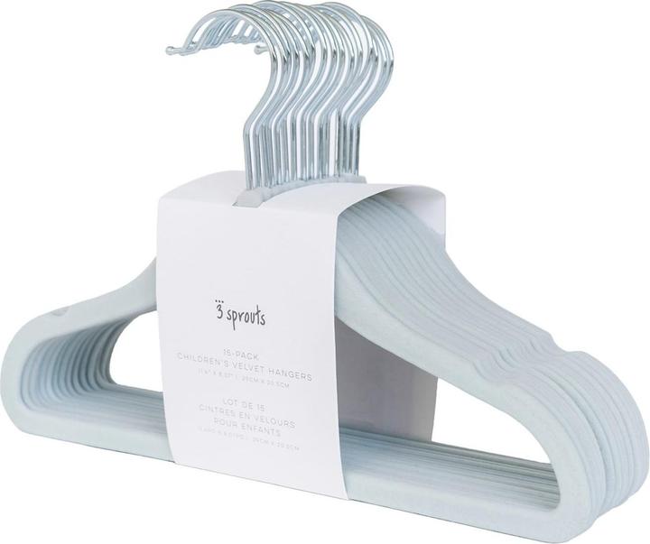 Actual product image 3 Sprouts Velour Hanger (15 pcs.) - Blue (15 x)