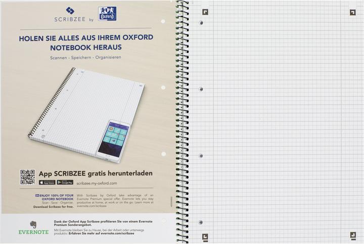 Actual product image Oxford College notebook (A4+, Checked, Soft cover)