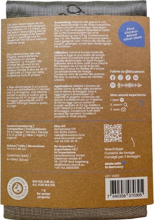 Produktbild bluu Silvertrooper (150 Waschgänge, Tücher)