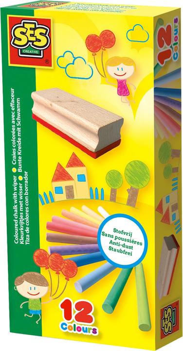 Ses Gesso colorato con spugna (Multicolore, 12 x)