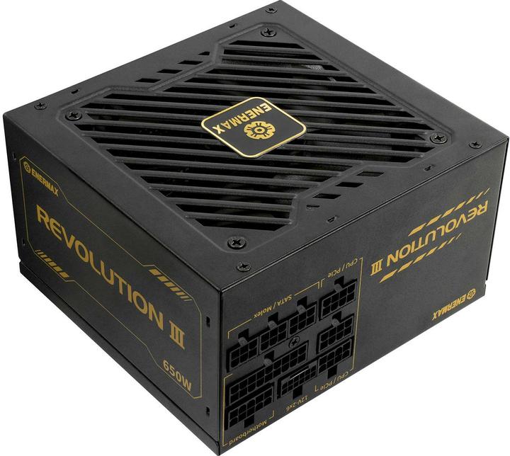Actual product image Enermax Power Supply 650W Revolution3 80+ Gold Black FULLMOD (650 W)