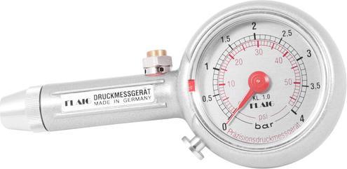 Actual product image Flaig Tyre pressure gauge 0-4 bar Tyre pressure gauge with drain valve