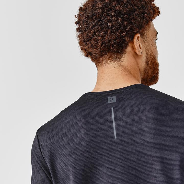 Produktbild Kalenji Laufshirt kurzarm Herren atmungsaktiv - KIPRUN 100 Dry schwarz (M)