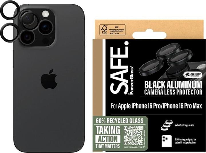 Actual product image Safe Camera Protector (1 Piece, Apple iPhone 16 Pro Max, Apple iPhone 16 Pro)