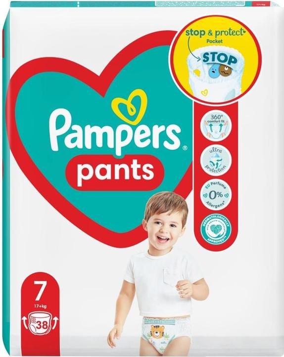 Produktbild Pampers Hose Windeln-Hose, Grösse 7, 38 Windeln, 17kg+ (Gr. 7, 38 Stück)