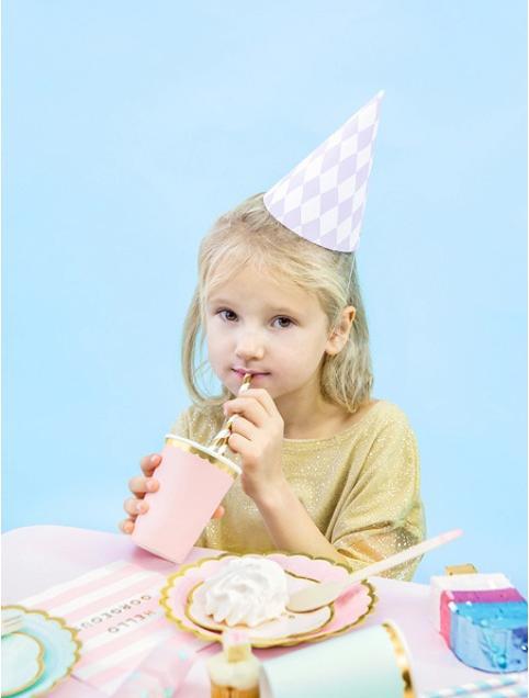 Actual product image Partydeco Striped Straws Gold (10 x)