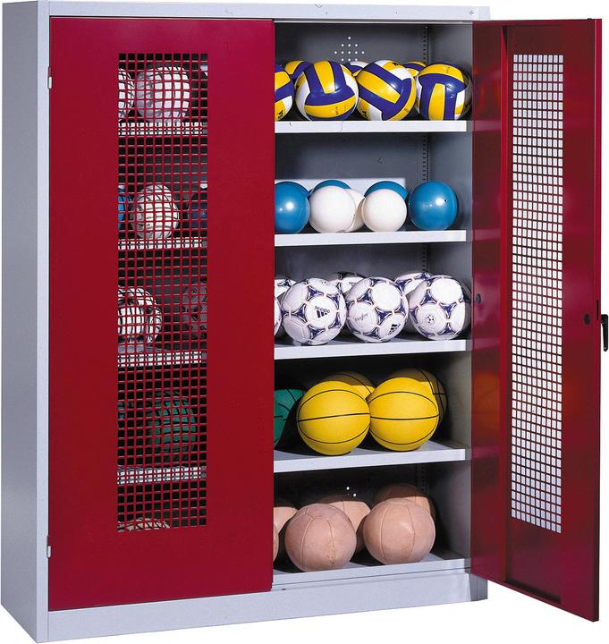 Produktbild C+P Ballschrank (HxBxT: 195x150x50 cm, mit Lochblech-Flügeltüren, Typ 3)