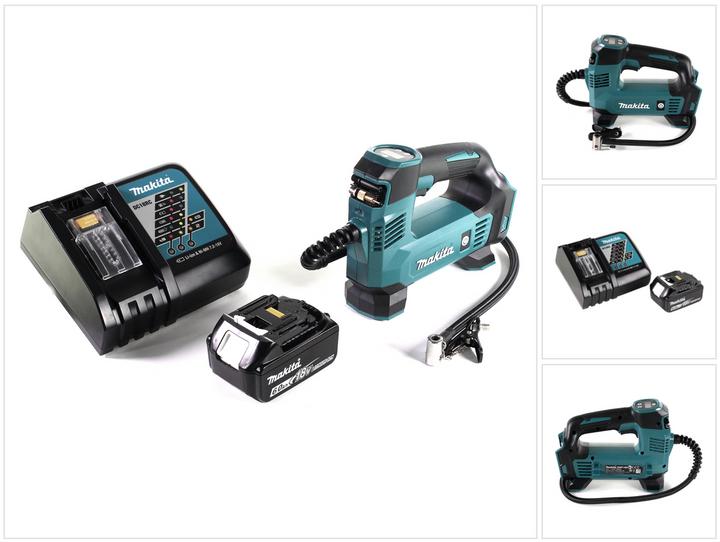 Produktbild Makita DMP 180 RG1 Akku Kompressor 18 V 8,3 bar + 1x Akku 6,0 Ah + Ladegerät (8.30 Bar, 12 l)