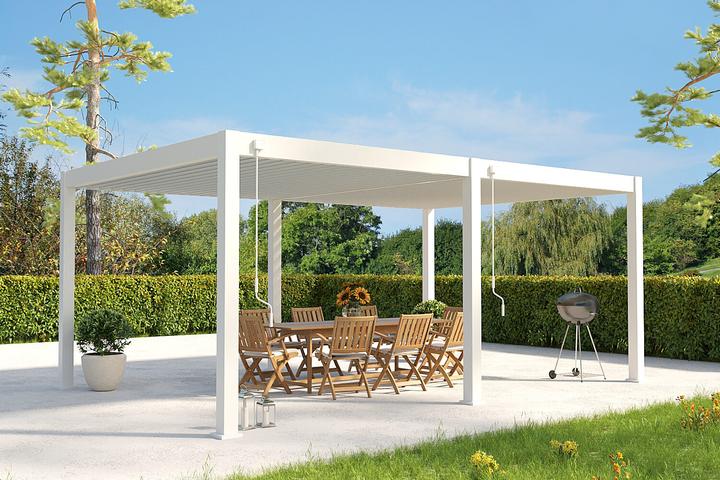 Immagine prodotto Weide Pergola Deluxe Plus 4x6m con tetto a doghe bianco (400 cm, 600 cm)
